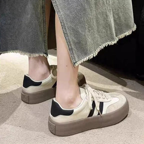 Sneakers à lacets décontractés pour femmes - confortable, polyvalent et élégant pour les vêtements de tous les jours