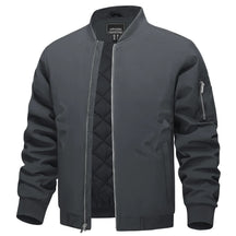 MIAMI TAC - Full Zip Quilted Bomber Jackets Mens Winter Padded Casual Jacket Outdoor Water Resistant Antifouling Coat Outwear Tops