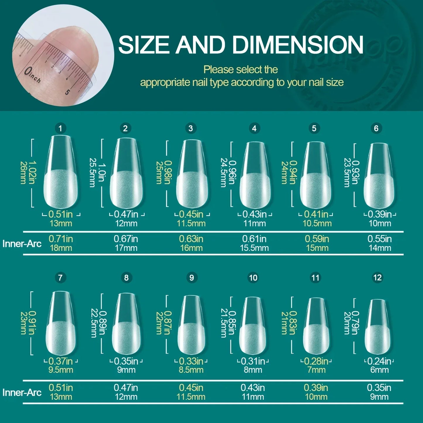 Pontas Nailpop Gel X – 120 unidades de gel macio, extensões fáceis de unhas