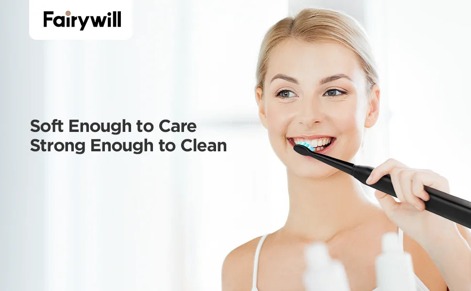 Sonic Electric Toothbrush – USB Rechargeable, Waterproof, with 8 Brush Heads & Travel Case - 100% original product