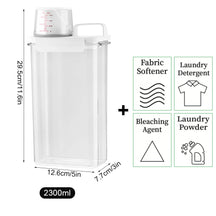 1100/1800/2300 ml de buanderie rechargeable ou distributeur de distributeur de distributeur réservoir vide pour conteneur de rangement avec étiquettes