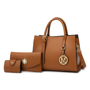 3-Piece or Single Vintage Tote Set – Elegant PU Leather Handbags for Women