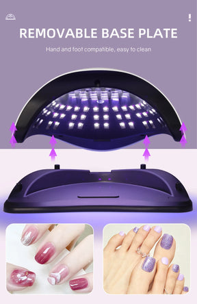 D Beauty 380W LED UV Lamp Dryer for Nails Gel Polish Drying Lamp with 4 Timer Setting Auto Sensor Professional Nail Light