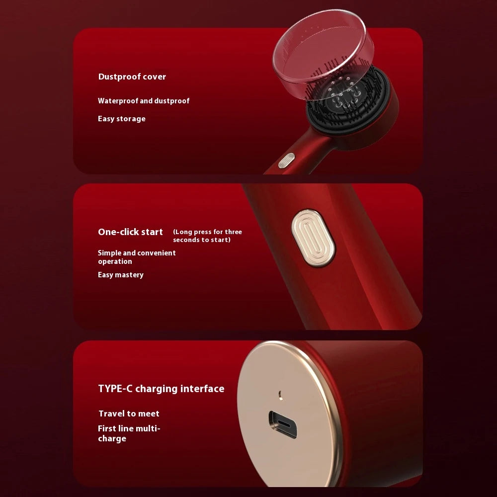 Electric Massage Comb 3 Modes Portable Red Light Laser Comb for Hair Follicle Hair Follicles On The Head Essence Oil Applicator
