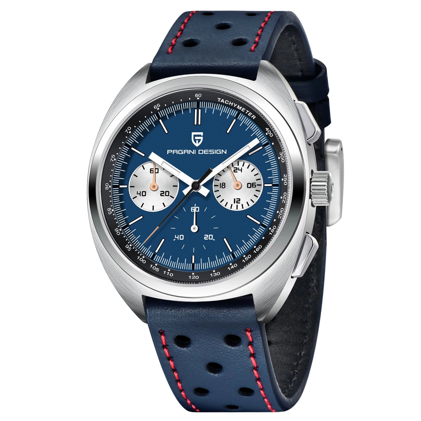 MIAMI DESIGN VK63 - Relógio masculino de luxo | Cronógrafo esportivo com vidro safira e movimento de quartzo