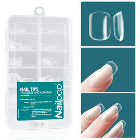 NAILPOP GEL X TIPS - 120 stks zachte gel, eenvoudige nagelverlengingen