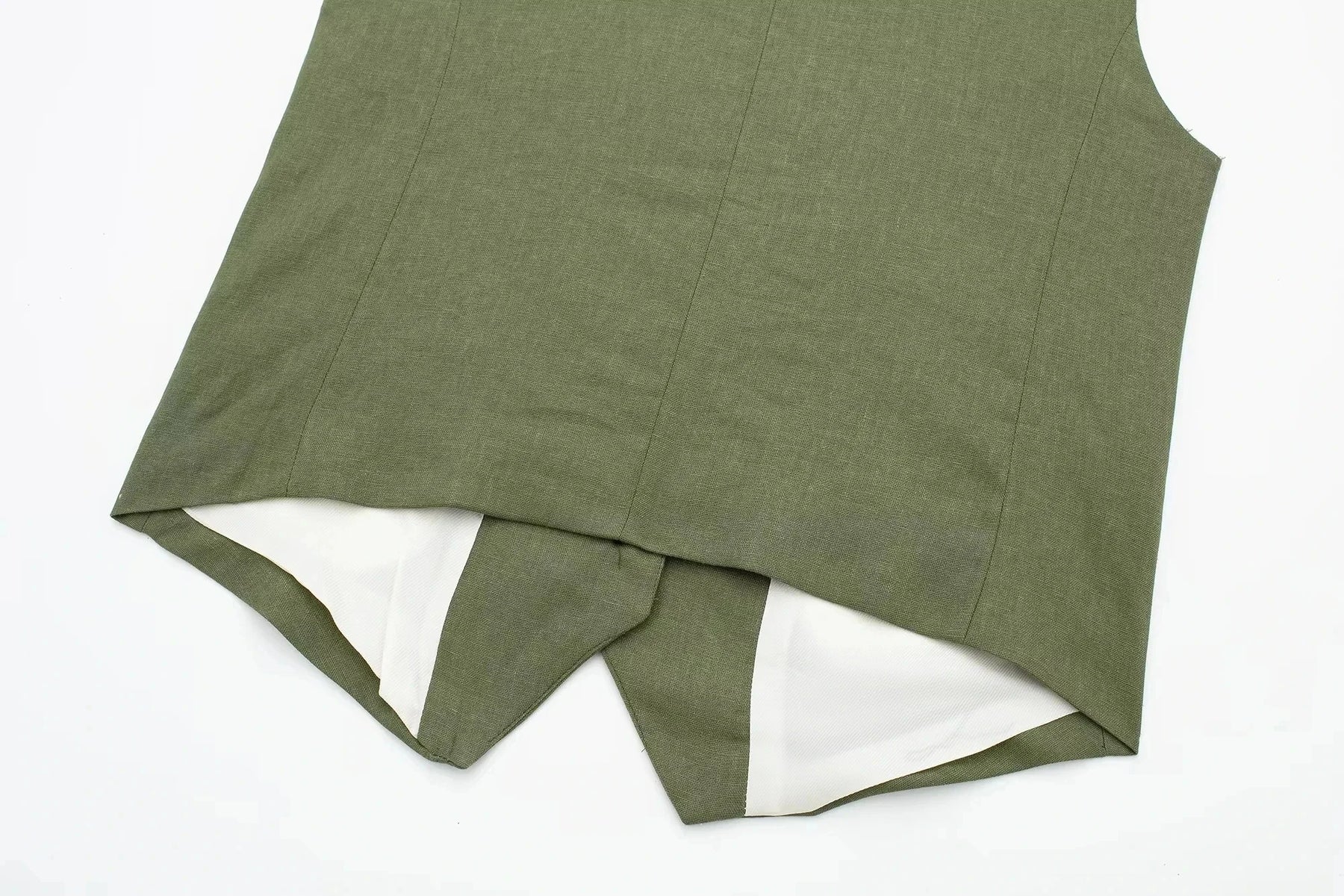 Women’s Linen Vest Shorts Set – V Neck Chic Summer Casual  Office Outfit