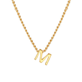 Chic Tiny A-Z Letters Necklaces for Women Girls, Gold Color Stainless Steel Initial Chokers,Small Pendent Necklaces Jewelry