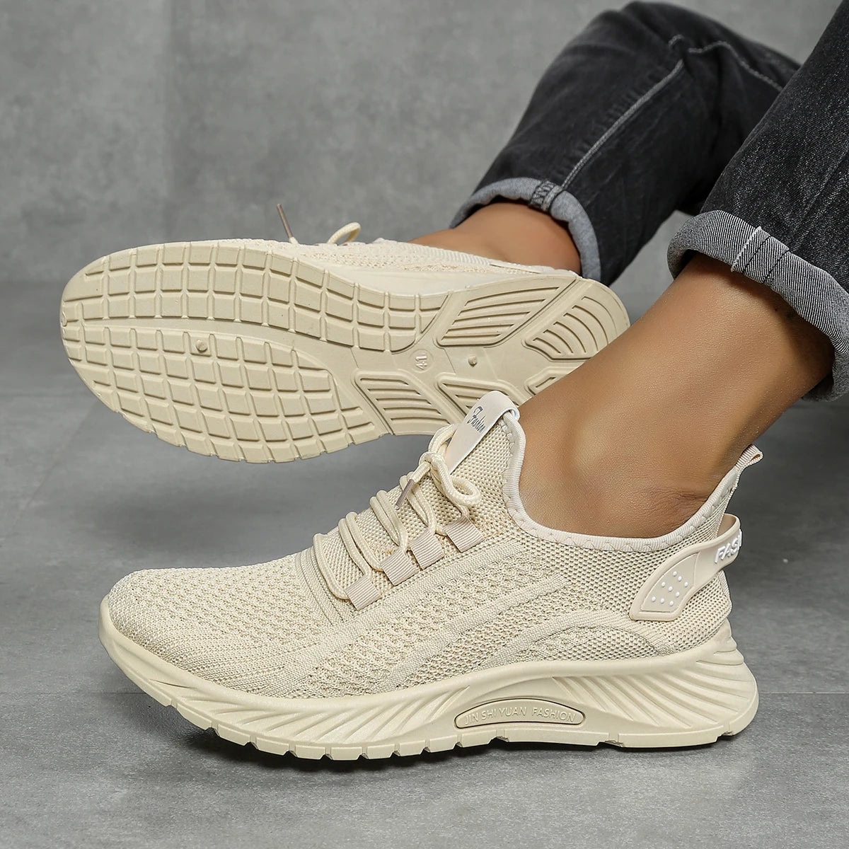 Women’s Casual Sneakers – Lightweight Fly-Weaving Fashion Shoes