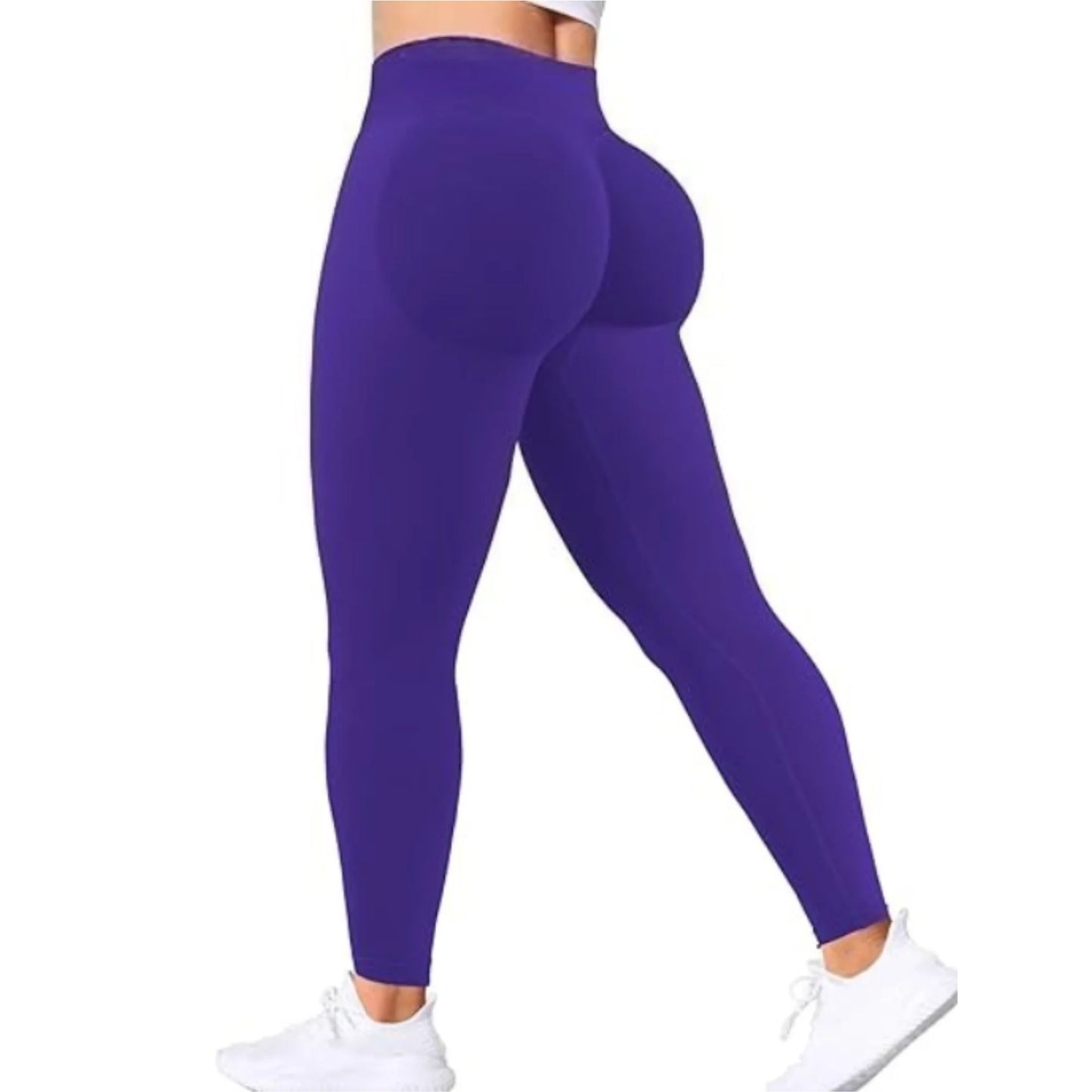Peach-lift yogabyxor med trippel midjeband – hög midja, skulpterande passform och andningskomfort för gym och vardagsbruk.