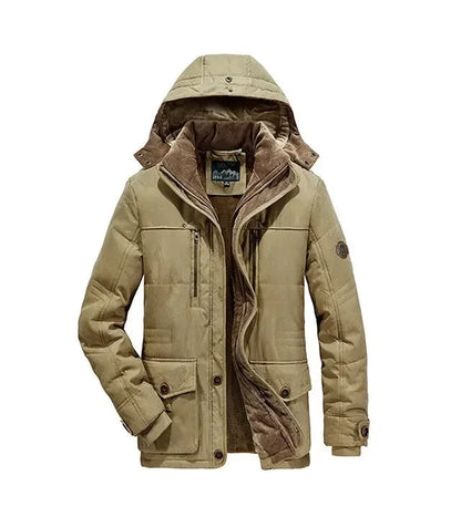 Waterproof Fleece Hooded Men Outdoor Jacket - Inclusive sizes — up to 6XL