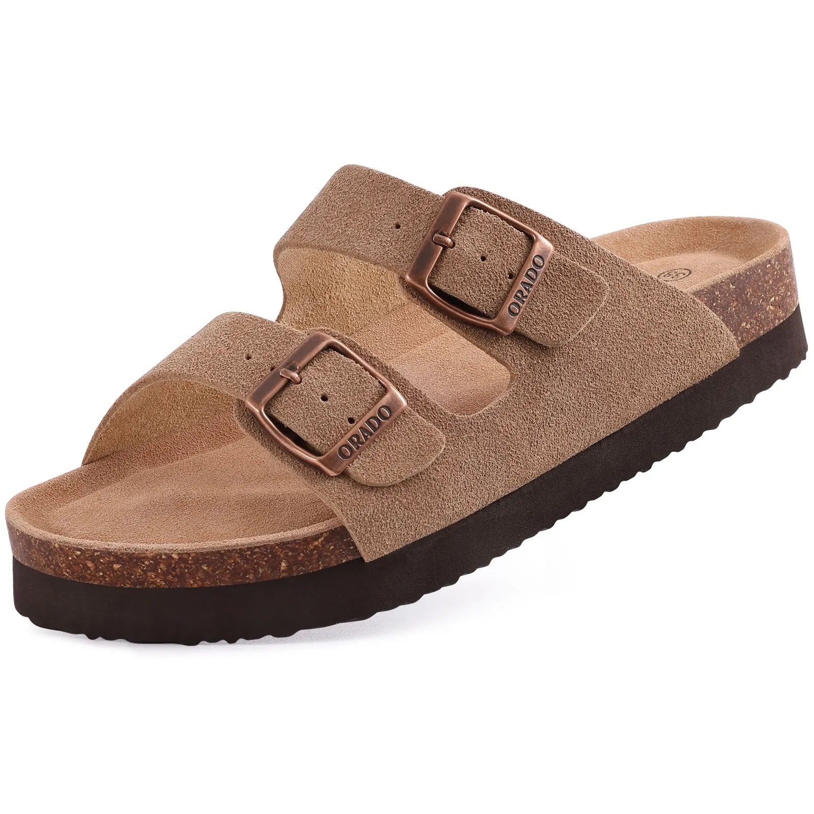 Fashion Suede Platform Mules – Soft Cork Clogs with Arch Support for All-Day Comfort