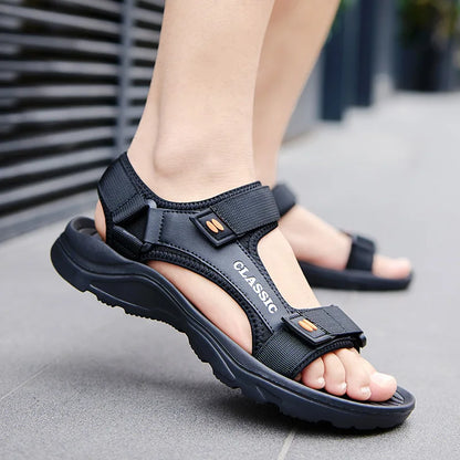 Sandálias masculinas de alta qualidade, verão, praia, férias, sapatos unissex, novos tênis ao ar livre, confortáveis, antiderrapantes, sapatos casuais