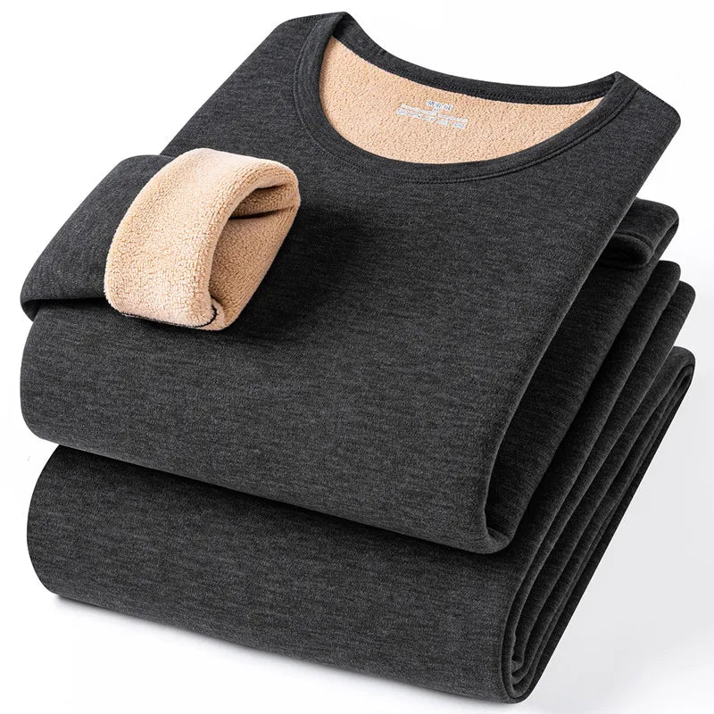 Large Størrelse 8XL Termisk undertøysett for menn Høst Vinter Fritid Ensfarget Long Johns Holder varmen Kaldt vær Termisk klær