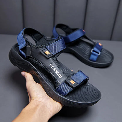 Sandálias masculinas de alta qualidade, verão, praia, férias, sapatos unissex, novos tênis ao ar livre, confortáveis, antiderrapantes, sapatos casuais