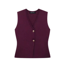 Women’s Knitted Skirt Set – V-neck Sleeveless Slim Vest & Patchwork Loose Skirt | Casual & High Street Fashion