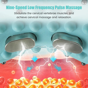Oplaadbaar draagbaar nekmassagekussen 3-in-1 Shiatsu nek & Rugmassageapparaat met afstandsbediening, vibratie/diepe weefselmassage