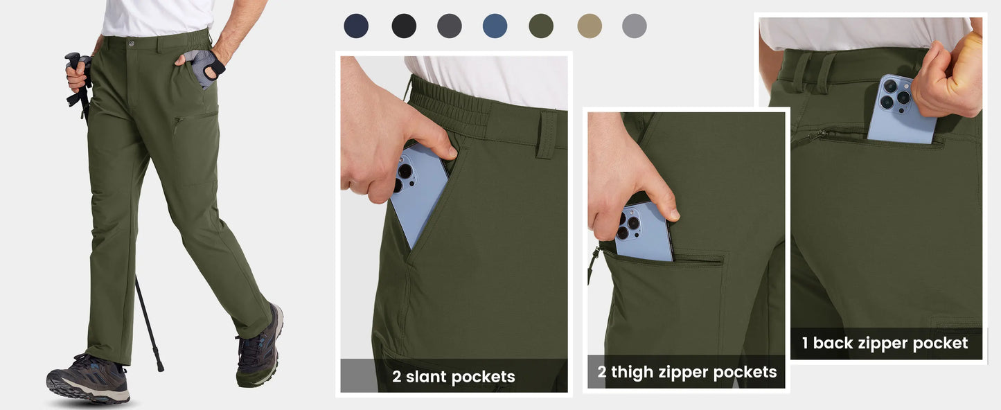 MIAMI TAC -Pants - Lättvikts snabbtorkande vandringsbyxor för män – Vattentät & Cargo Style