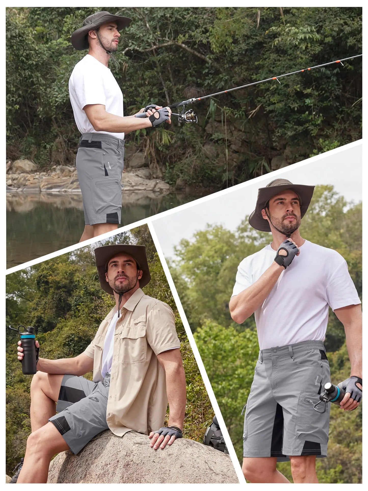 MIAMI TAC - Short cargo à séchage rapide pour hommes – Léger, imperméable & Multi-poches