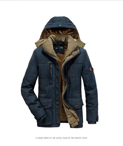 Waterproof Fleece Hooded Men Outdoor Jacket - Inclusive sizes — up to 6XL
