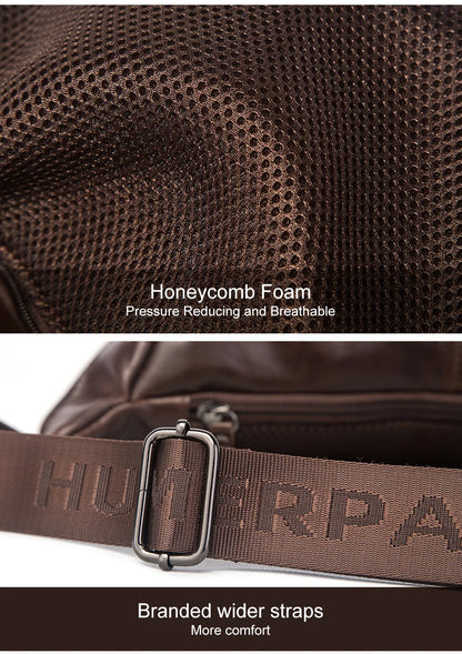 Midjeväska i äkta läder Casual Crossbody