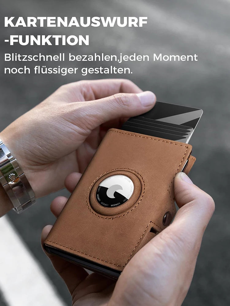 Unisex portemonnee met muntzakje AirTag positioneringskaartclip RFID antidiefstal