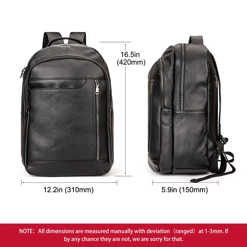 Genuine Leather Unisex Backpack – Elegance Meets Everyday Function