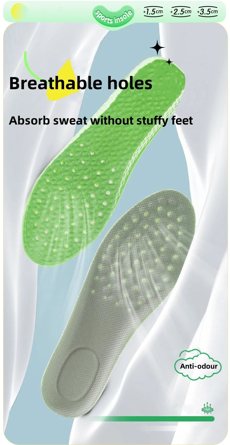 Air Cushion Insoles for Height, Shock Absorption & Odor Control