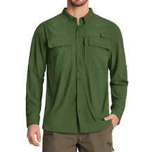 MIAMI TAC Men’s Quick-Dry Long Sleeve Shirt – UPF 50+ Sun Protection, Breathable Mesh & Outdoor Performance