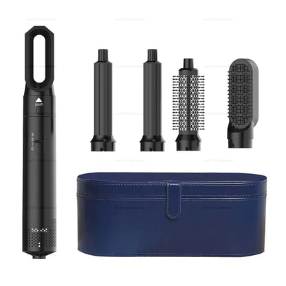 5 em 1 secador de cabelo pente de ar quente para ondular, alisar e dar volume ao cabelo com acessórios removíveis
