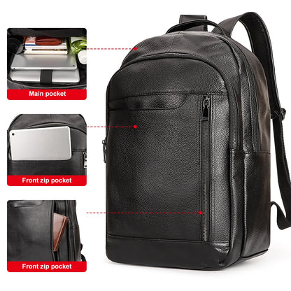 Genuine Leather Unisex Backpack – Elegance Meets Everyday Function
