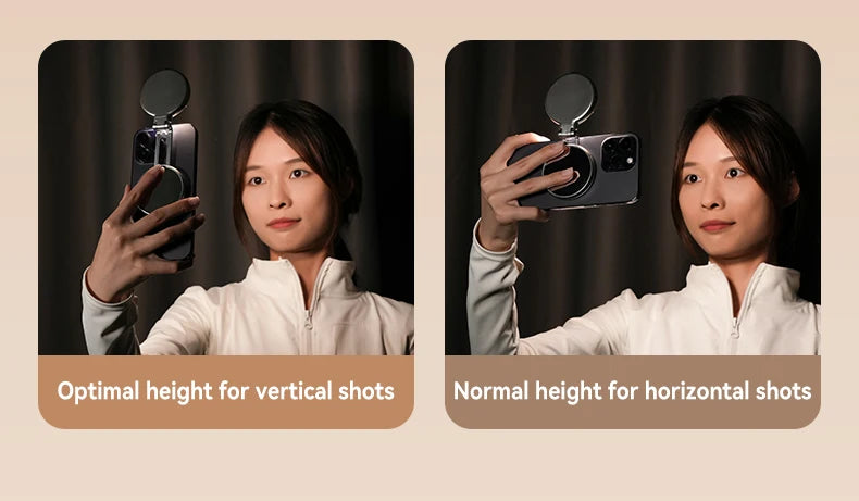 Telesin smartphone magnetische vullamp Mini selfie licht 3 modi verstelbare helderheid voor iPhone Xiaomi Huawei Samsung telefoon