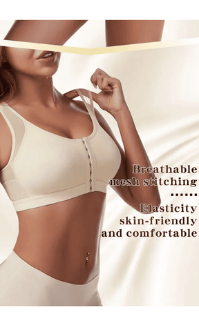 Bra de sports de levage avec fermeture avant et support arrière - S-5XL
