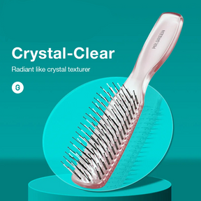 Masaje del cabello Masaje de cuero cabelludo Volumizante peinado para peinado herramienta de desenredado de dientes finos para el pelo seco y liso