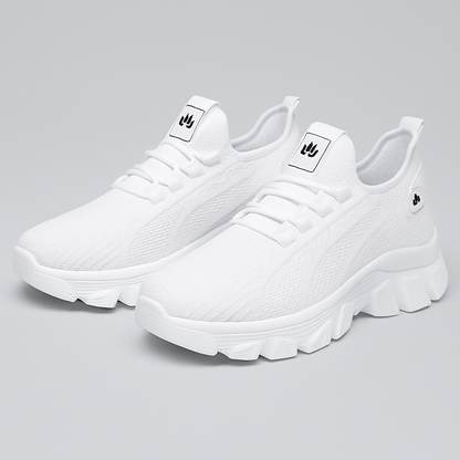 Forårsstrikkede sko til kvinder Lette åndbare morsko Plus Size Komfort Skridsikker afslappet flad sål Slip-On