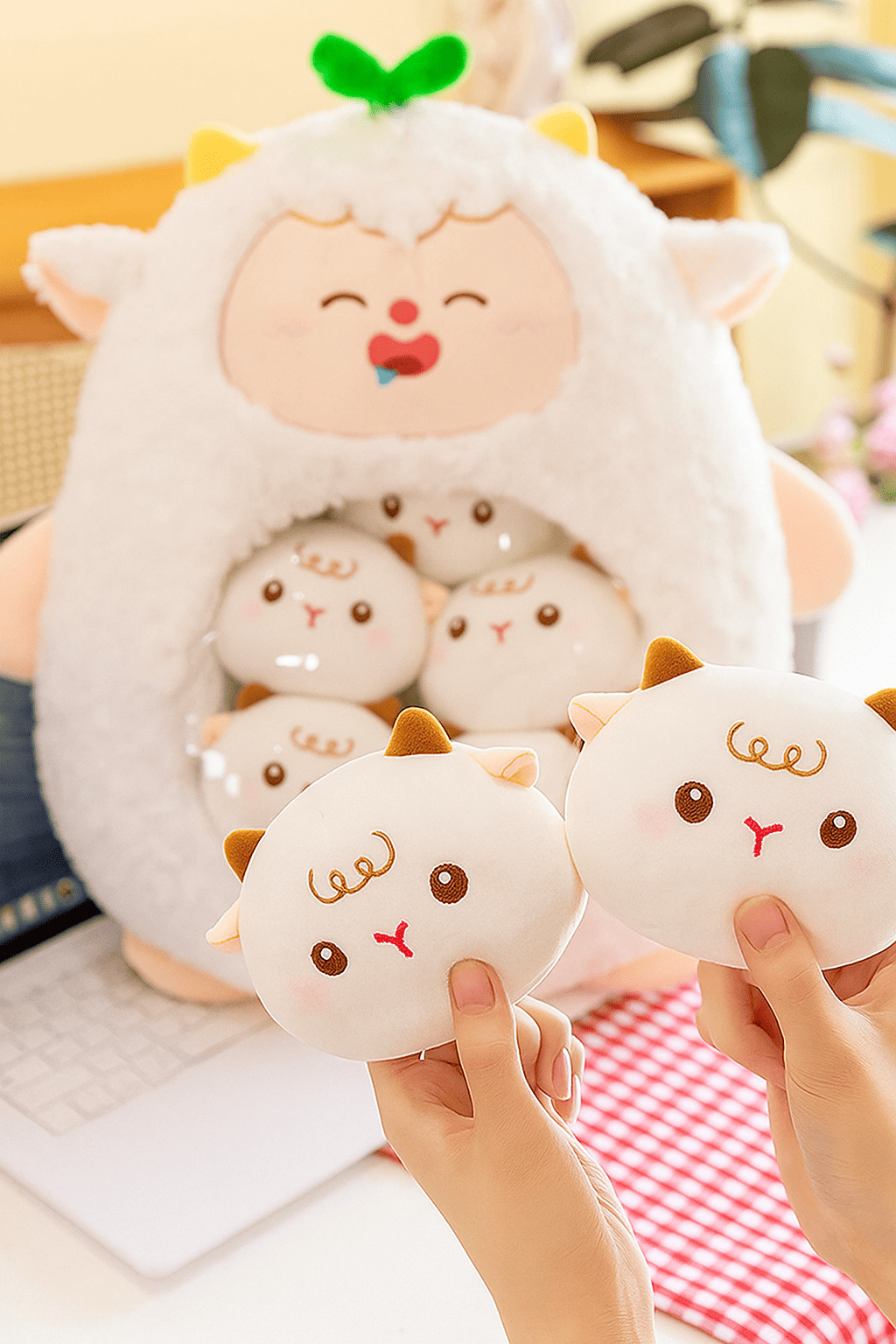 Schattig dieren pluche kussen - mini candy tas poppen voor kindercadeaus