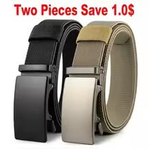 Sports Elastic Tactical Belt – Automatic Metal Buckle, Stretch Nylon Military Unisex Belt (115–150CM)
