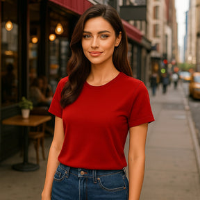 T-shirt en soie et en coton mercerisé - Expérience de douceur soyeuse et de style sophistiqué - disponible en V et cou rond