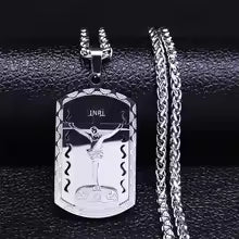 Medaglia della Vergine Maria Collana con ciondolo Nostra Signora di Guadalupe Collana unisex in acciaio inossidabile color oro
