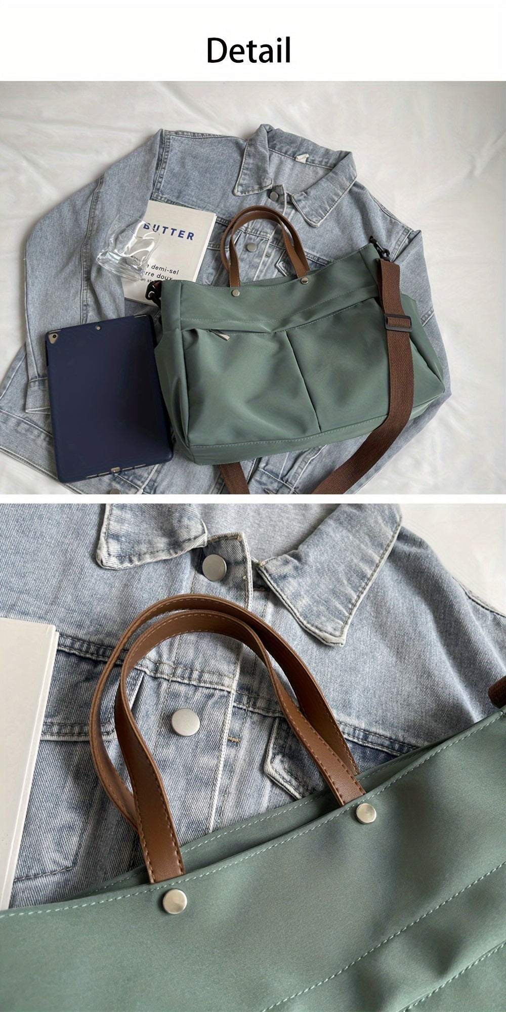 Stylish Nylon Women Tote Bag - Ultra-Light, Extra-Spacious — The Tote Bag That Follows Your Routine Without Weighing You Down
