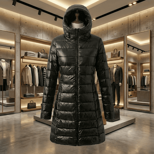 Fashion Slim Hooded Parka (Women's Down Jacket)