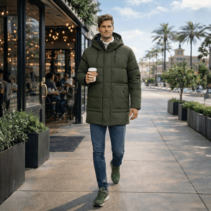 Premium herrtermojacka — Elegance &Cgammalt skydd