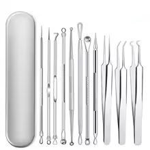 Acne Blackhead Ham Hpival Aghi in acciaio inossidabile punto nero Spot boccetta di rimozione rimozione Ago di pulizia profonda utensile kit di cura della pelle