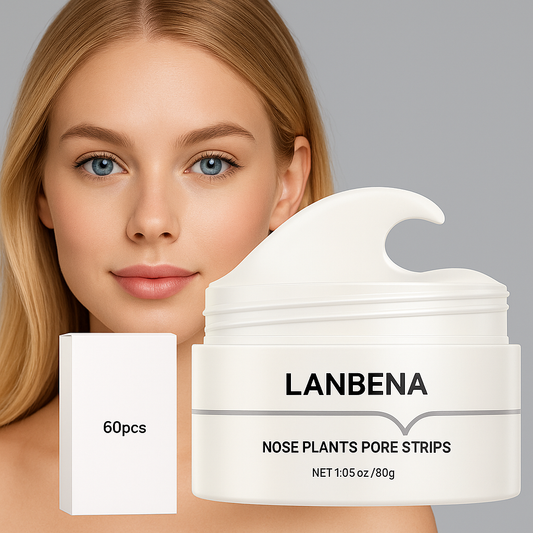 LANBENA Blackhead Remover Peel Off Mask Aloe Vera Extract Oil Control Nose Mask with 180pcs Cleanses for Deep Clean Hydrating