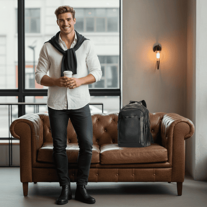 Genuine Leather Unisex Backpack – Elegance Meets Everyday Function