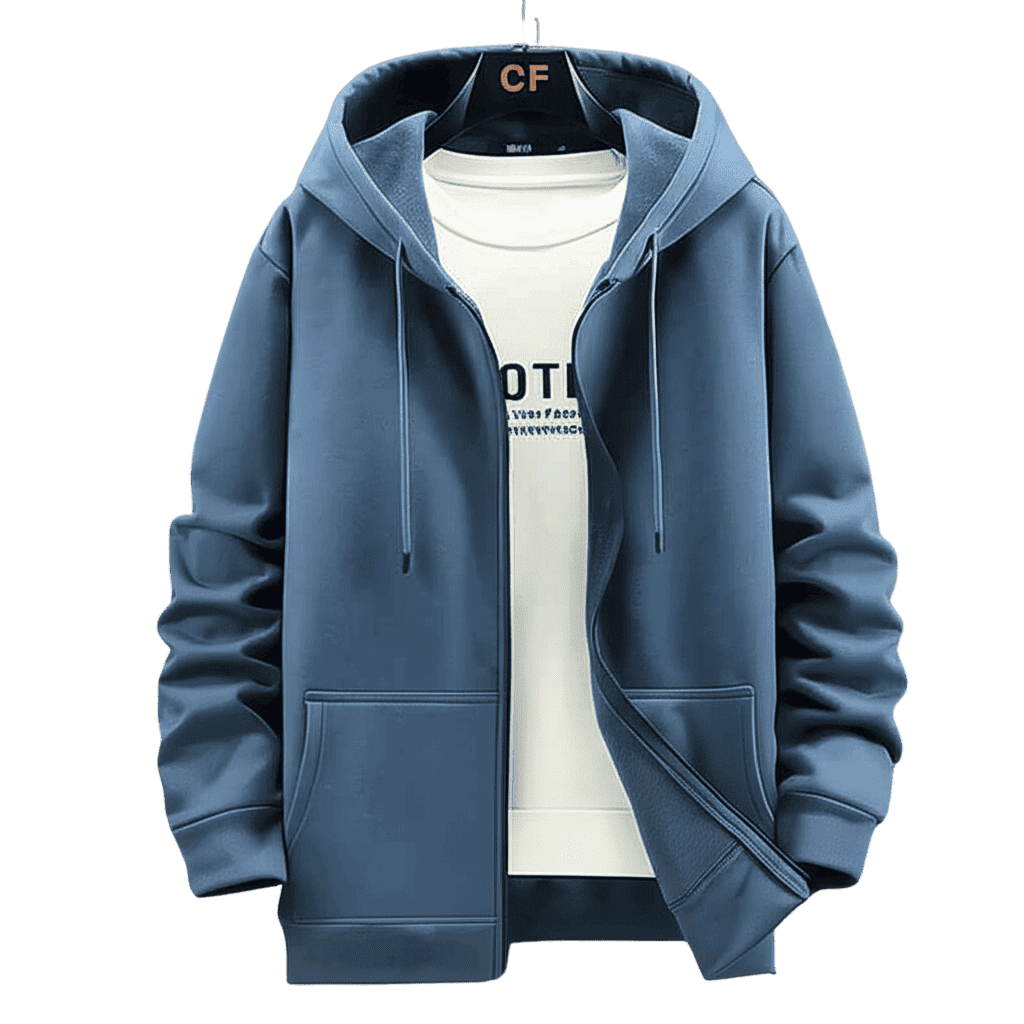 M–12XL - Felpa con cappuccio da uomo di grandi dimensioni - Zip, foderata in pile, cotone, vestibilità casual