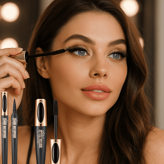 Set - Liquid Eyeliner Pencil +4D Waterproof Mascara -  Set Cosmetics Eye