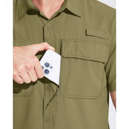 MIAMI TAC - Camicia da uomo ad asciugatura rapida - UPF 50+ & Rete traspirante - Escursionismo, pesca, campeggio, lavoro o casual