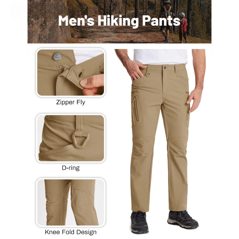 MIAMI TAC -Pantalon - Pantalon cargo d'extérieur à séchage rapide pour homme - Léger, durable, multi-poches - Randonnée, camping ou décontracté